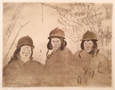 [Печатная графика] Ветрогонский Владимир Александрович (1923–2002). Мы строим. 1989 г. 3/14. 
