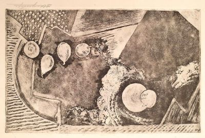 [Печатная графика] Штеренберг Давид Петрович (1881–1948). Натюрморт с фруктами. 1920-е гг. 