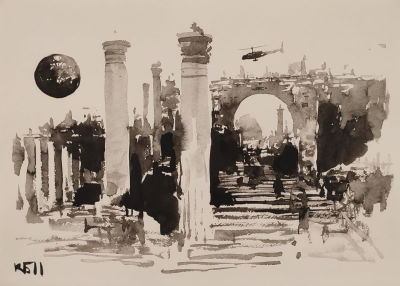 [Графика] Батынков Константин Александрович (род. 1959). Сирия. 2011. Бумага, акварель. 29,7&times;41 