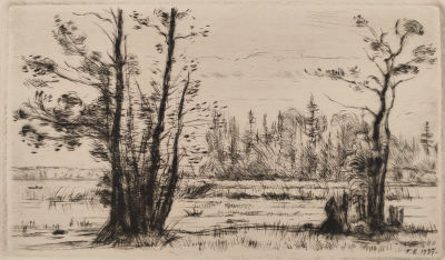 [Графика] Верейский Георгий Семёнович (1886–1962). 1937. Бумага, офорт. 12,2&times;21,4 см/ 23,5&times;33 