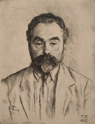 [Графика] Верейский Георгий Семёнович (1886–1962). 1937. Бумага, офорт. 19,5&times;15 см/ 36&times;27,5 см. 