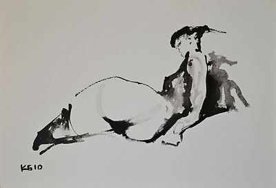 Батынков Константин Александрович (род. 1959). Голенькие. 2010. Бумага, тушь, перо. 29,5&times;41,5 