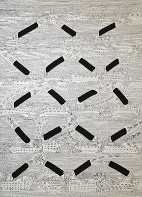 Бильжо Андрей Георгиевич (род. 1953). Морской бой. Б/д. Шелкография. 70&times;51 см. На изображении 