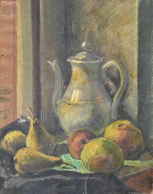 Карвовский Алексей Васильевич (1903‒1976). Натюрморт. Б/д. Картон, масло. 30&times;24 см. На обороте 