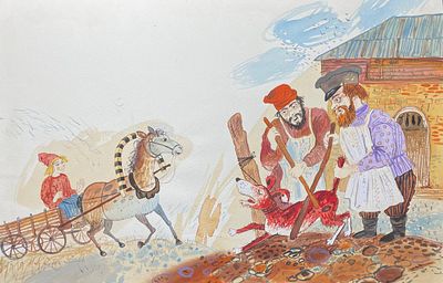 Власов Василий Николаевич (род. 1953). Иллюстрация к сказке П. Ершова "Конёк-горбунок" 