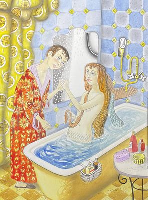 Власов Василий Николаевич (род. 1953). Иллюстрация к книге П. Грипари "Сказки улицы Брока" (М.: 