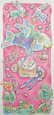 Волкова Маргарита Григорьевна (род. 1954). Сладкая сказка. Иллюстрация для сказочной газеты 