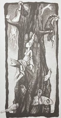 Волкова Маргарита Григорьевна (род. 1954). Дерево. Из цикла автолитографий "Э. Роттердамский. 