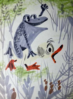 Беломлинский Михаил Самуилович (1934‒2020). Иллюстрация для книги Э. Блайтон "Знаменитый утёнок 