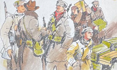 Аникин Борис Александрович (род. 1947). Иллюстрация к книге В. Суслова "Шла Гражданская война" 