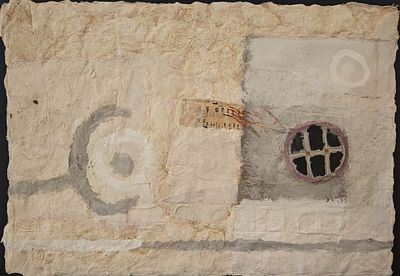 Бурьян Олег Юрьевич (род. 1959). Без названия. Б/д. Папье-маше, аппликация, акрил. 43&times;62 см. На 