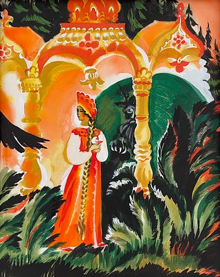 Анфилова Галина Александровна (род. 1936). Ожидание. Иллюстрация к сказке С. Т. Аксакова 