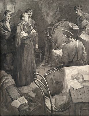 Кадушкин Алексей Михайлович (1925—1984). Иллюстрация к роману М. Горького &laquo;Мать&raquo;. 1956. Бумага 