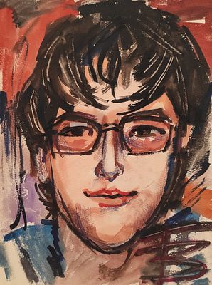 Бич Борис Николаевич (1946—2018). Георгий. Б/д. Бумага, акварель, белила, карандаш. 31,8&times;24 см. 