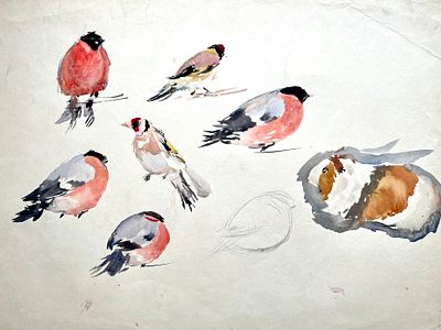 Алимов Сергей Александрович (1938—2019). Иллюстрация. Бумага, акварель. 43,3&times;66,8 см. Сергей 