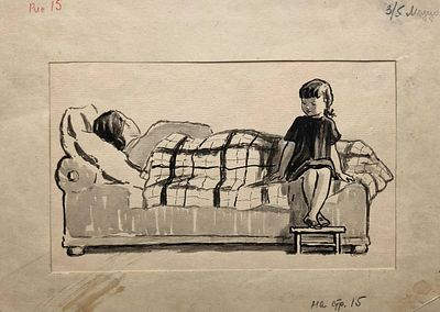 Билль Александра Феликсовна (1914—1992). Иллюстрация к авторскому сборнику стихотворений Е. А. 