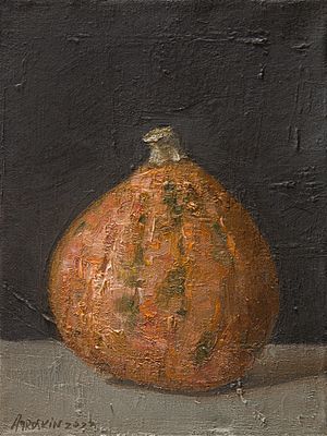 Агроскин Семён Евгеньевич (род. 1961). Тыква. 2020. Холст, масло. 40&times;25 см. Семён Евгеньевич 