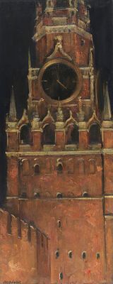 Агроскин Семён Евгеньевич (род. 1961). Кремль. 2015. Холст, масло. 200&times;80 см. Семён Евгеньевич 