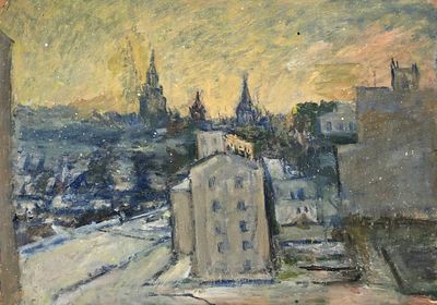 [Первые имена соцреализма] Иогансон Борис Владимирович (1893—1973). Городской пейзаж. Б/д. 