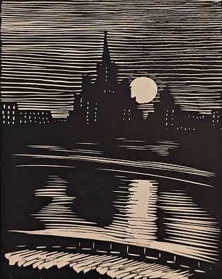 [Из собрания художника Аминадава Каневского] Касиян Василий Ильич (1896—1976). Ночной город. 