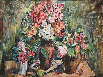 Кольцова-Бычкова Александра Григорьевна (1892—1985). Букеты. 1946. Холст, масло. 46&times;60 см. 