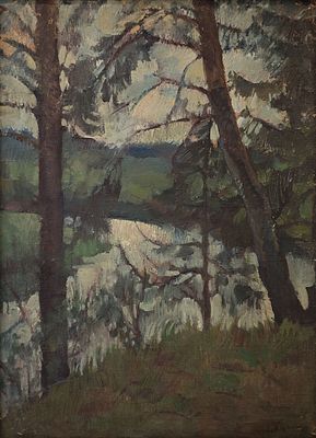 Корыгин Константин Николаевич (1894—1953). Пейзаж. Б/д. Холст, масло. 68&times;50 см. Размер в раме: 