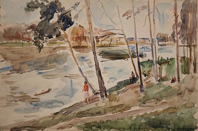 [Деятели ОСТа] Лабас Александр Аркадьевич (1900—1983). Кратово. Летом на озере. Серия 