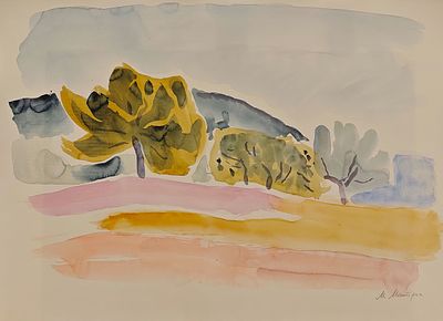 Митурич Май Петрович (1925—2008). Остров Родос. 2001. Бумага, акварель. 52&times;73 см. Внизу справа: 