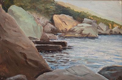 [Первые имена соцреализма] Самохвалов Александр Николаевич (1894—1971). Берег моря. Крым 