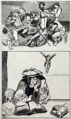 Богдеско Илья Трофимович (1923—2010). Иллюстрация к произведению Эразма Роттердамского &laquo;Похвала 