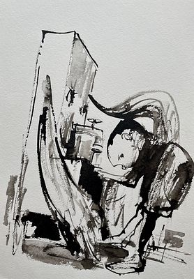 Батынков Константин Александрович (род. 1959).
Мойдодыр. 2018. Бумага, акварель, тушь, кисть. 