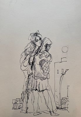 Попов Николай Евгеньевич (1938—2021). Иллюстрация к трагедии У. Шекспира &laquo;Ромео и Джульетта&raquo;. 