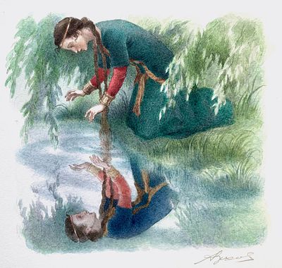 Архипова Анастасия Ивановна (род. 1955). Иллюстрация к сказке Прокофьевой С. &laquo;Король Артур&raquo; 