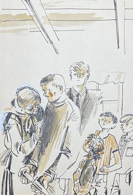 Аникин Борис Александрович (род. 1947). Иллюстрация к книге Д. Баханцева &laquo;Чужие следы&raquo; (Л.: ЛО 