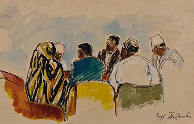 Варт-Патрикова Вера Васильевна (1897—1988). Делегаты Всемирного Конгресса. 1963. Бумага 