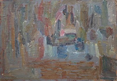 Лукашевкер Александра Давыдовна (1925—1992). Натюрморт. 1974. Холст на картоне, масло. 26 &times; 37 