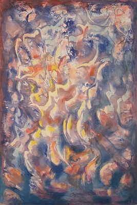 Комиссаренко Зенон Петрович (1891—1980). Без названия. 1971. Бумага, акварель, гуашь, сухая 