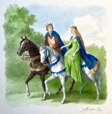 Архипова Анастасия Ивановна (род. 1955). Иллюстрация к сказке С. Прокофьевой &laquo;Король Артур&raquo; 