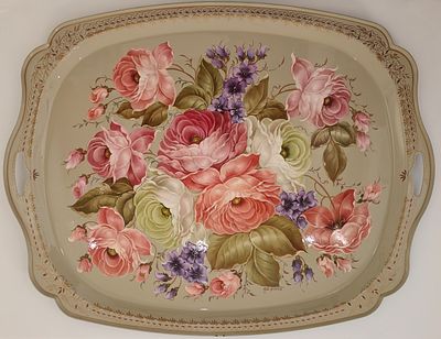 Агеева Татьяна Викторовна. Жостовский поднос. Без даты. Металл, роспись. 61 × 46 см. Агеева 