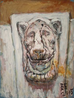 Брайнин Владимир Ефимович (род. 1951). Лев. 2015. Бумага, гуашь. 65 × 50 см. Внизу справа: 