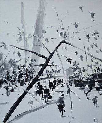 Батынков Константин Александрович (род. 1959). Лес. 2007. Холст, акрил. 30×25 см. Внизу справа: 