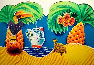 Аземша Александр Николаевич (1950—2014). Иллюстрация к книге В. Орлова «Корабли» (М.: Малыш 