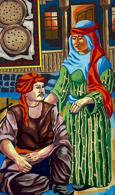 Аканаев Бейсебек Атибекович (род. 1954). Иллюстрация к сказке «Али-Баба и сорок разбойников». 