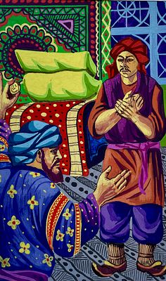 Аканаев Бейсебек Атибекович (род. 1954). Иллюстрация к сказке «Али-Баба и сорок разбойников». 