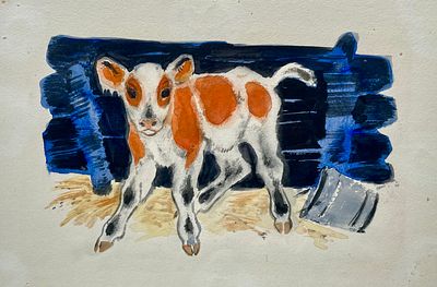 Белышев Вениамин Алексеевич (1917—1979). Иллюстрация к книге С. Гуковой &laquo;Расскажи&raquo; (М.: Малыш 