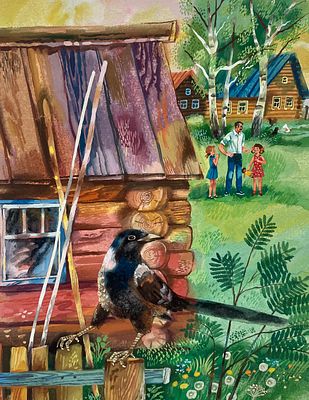 Борисов Анатолий Александрович (1932—2018). Иллюстрация к книге К. Селихова «О чём плачут 