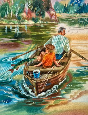 Борисов Анатолий Александрович (1932—2018). Иллюстрация к книге К. Селихова «О чём плачут 