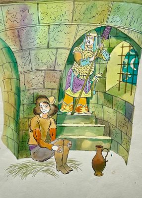 Вольский Рафаил Адольфович (1938—2007). Иллюстрация к книге «Хан и табунщик» (М.: Малыш, 1977). 