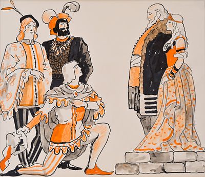 Власов Василий Адрианович (1905—1979). Иллюстрация к сказке Б. Немцовой «Золотых дел мастер» в 