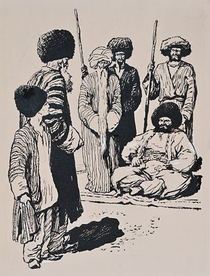 Власов Василий Адрианович (1905—1979). Иллюстрация к книге &laquo;Туркменские народные сказки&raquo;. 1955. 